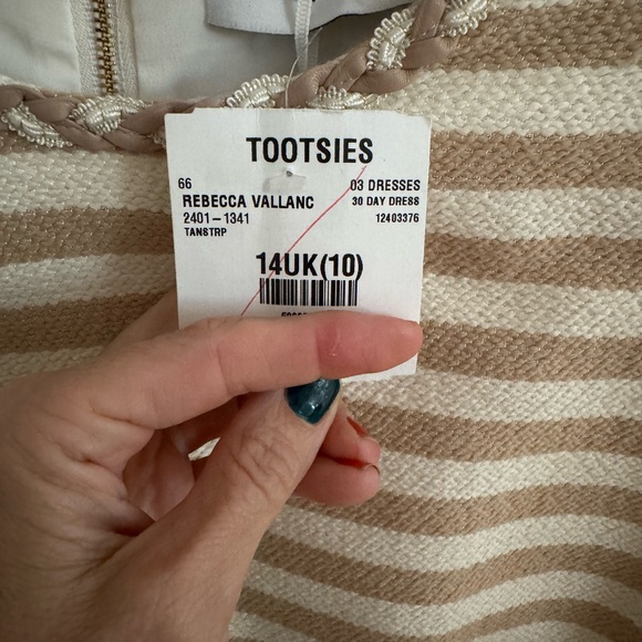 ✨ Rebecca Maurice Striped Mini Dress – Size 10 (UK 14) ✨ - Picture 9 of 9